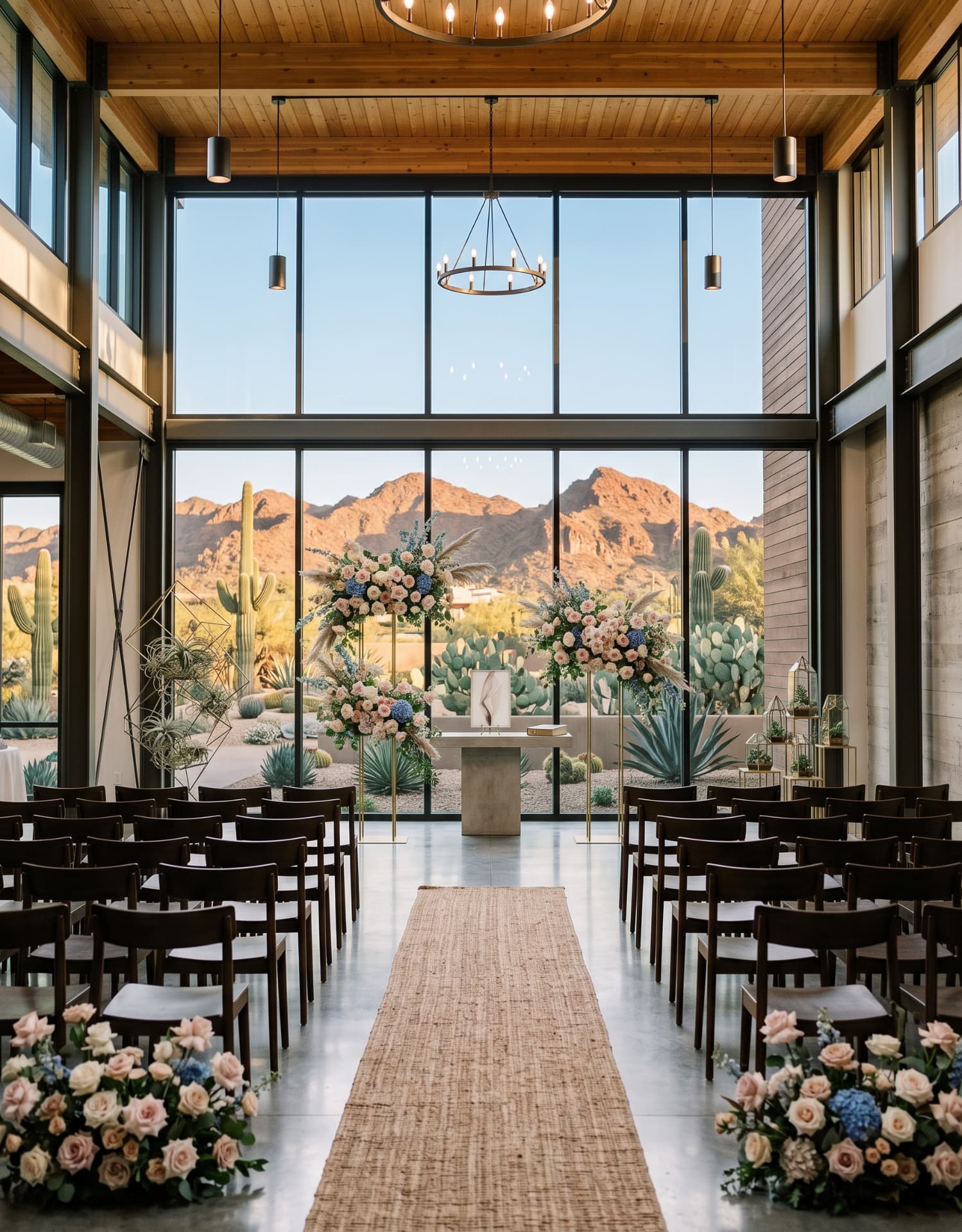 Desert wedding venue captured for a 360° virtual tour